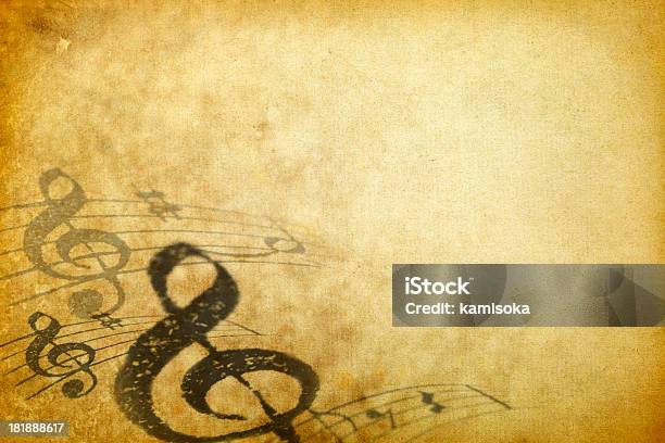 Composition Background Stock Photo - Download Image Now - Backgrounds, Musical Note, Old-fashioned
