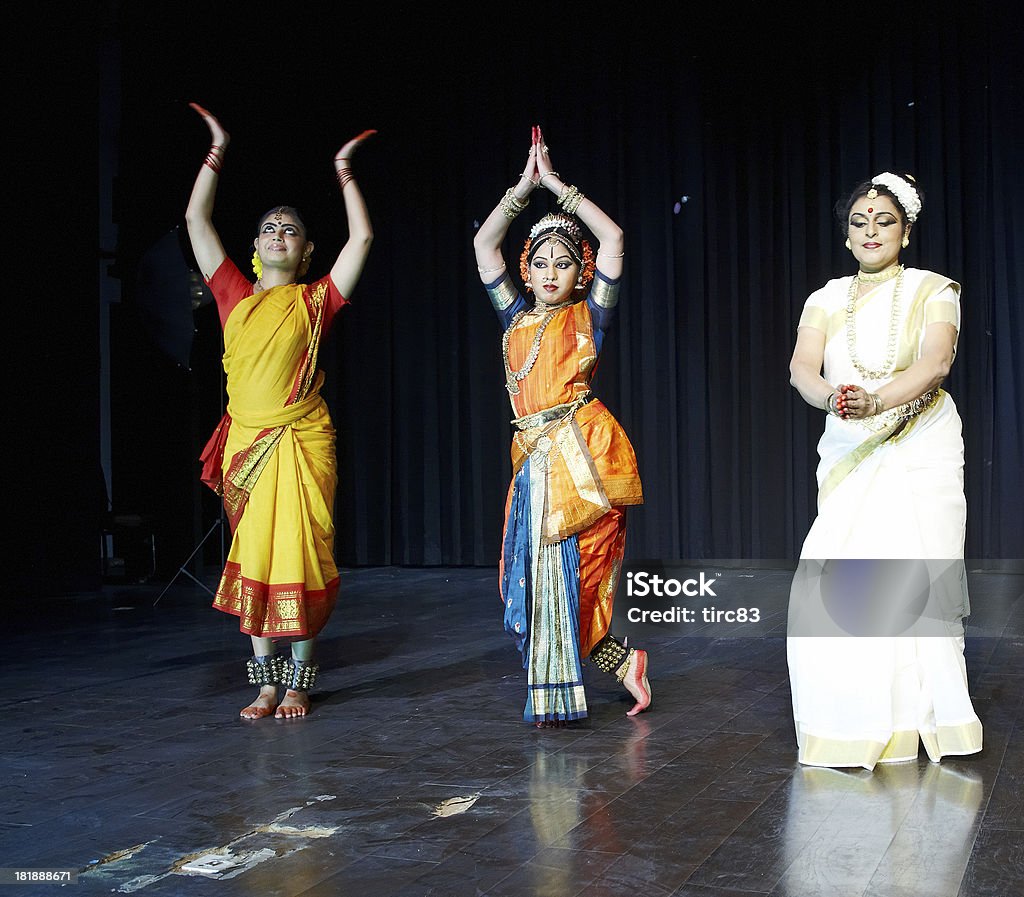 Klassische indische Kuchipudi Tänzern stage performance - Lizenzfrei Tanzen Stock-Foto