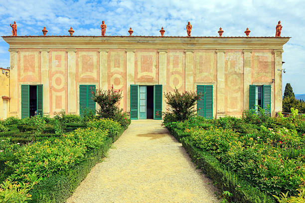 Medival tuscan summer villa Medival tuscan summer villa, Florence, Italy. knot garden stock pictures, royalty-free photos & images