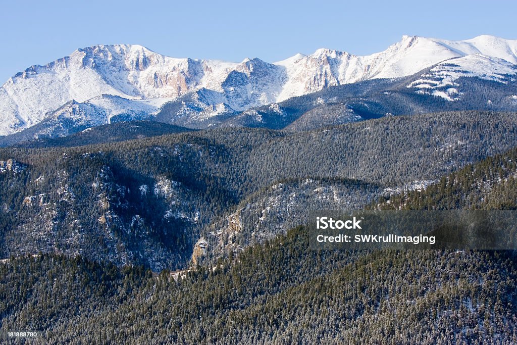 Frosty Pikes Peak - Photo de Abrupt libre de droits