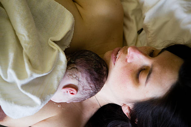 Relax After Childbirth Relaxing home birth photos stock pictures, royalty-free photos & images
