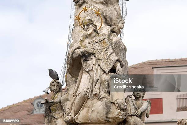 Statue Of Saint Nepomuk Stock Photo - Download Image Now - Angel, Architectural Column, Architecture