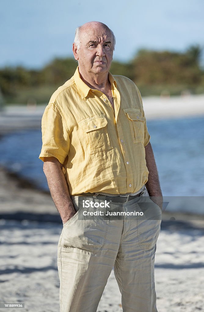 Senior man Headshot of a caucasian senior man looking at the camera 70-79 Years Stock Photo