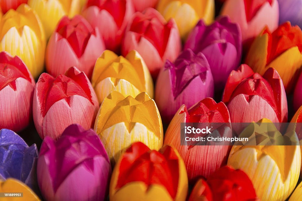Drewniane Holenderskie Tulipany, Amsterdam - Zbiór zdjęć royalty-free (Amsterdam)
