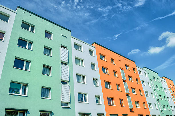 istock colorful modern apartment building - Germany 181889969