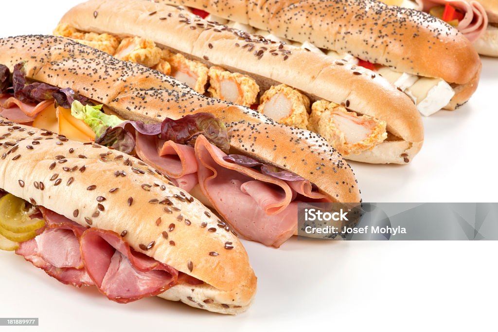 Gruppe von baguettes - Lizenzfrei Sandwich Stock-Foto