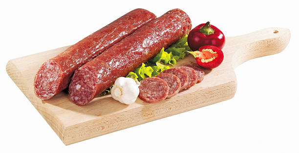 Salami sausage stock photo