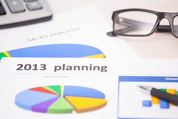 istock Financial report on the desk 181890343