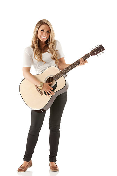 Young woman playing guitar