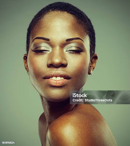 Attractive Young African Woman Stock Photo - Download Image Now - Retro Style, African-American Ethnicity, Portrait