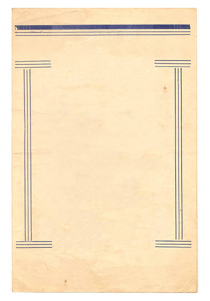 papel retrô - scroll paper old yellowed - fotografias e filmes do acervo