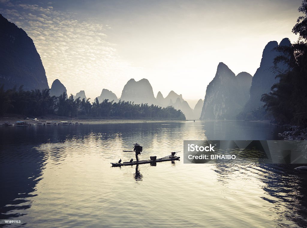 漓江の漁師 - 中国人のロイヤリティフリーストックフォト