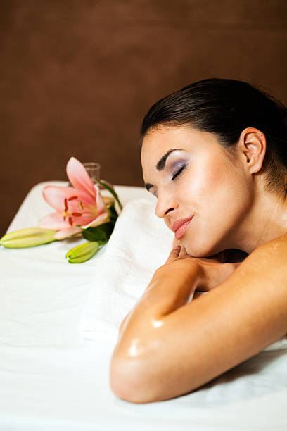 istock Beautiful young woman on massage 181891171