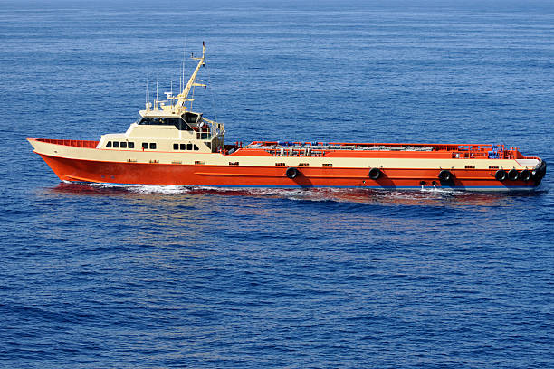 istock Oil rig supply vessel or crew boat 181891253