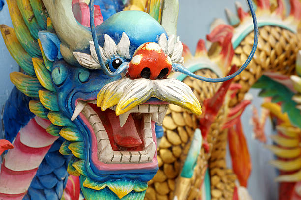 istock Dragon Sculpture at Chinese Temple 181892199