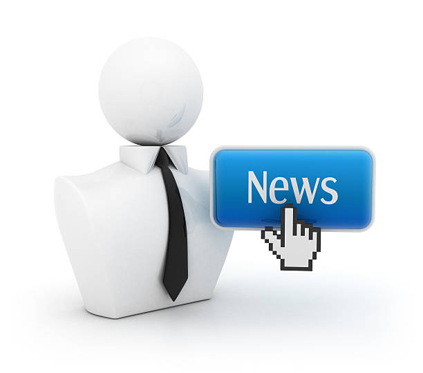 istock Businessman with news button 181892354