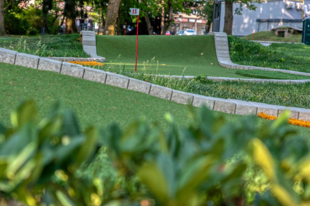 istock Beautiful mini golf course at sunny day. 1818924412