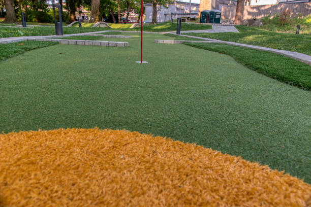 istock Beautiful mini golf course at sunny day. 1818924427