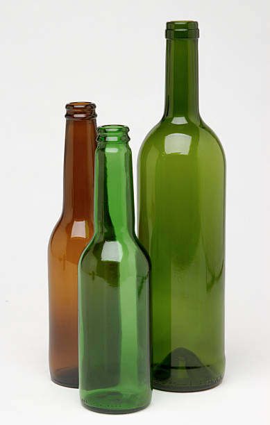 Three bottles stock photo