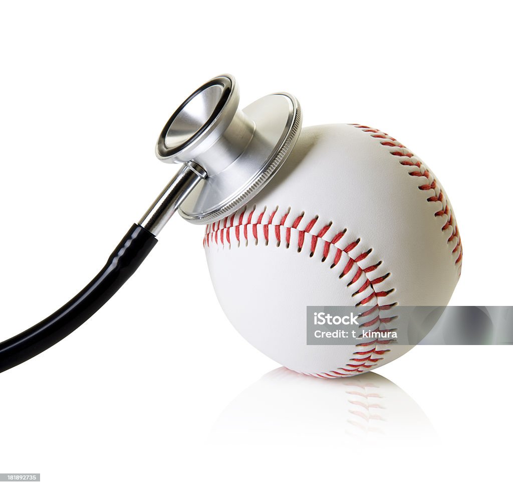 Baseball avec stéthoscope - Photo de Balle de baseball libre de droits
