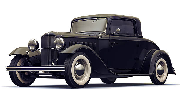 istock Vintage Black Car. Isolated with Clipping Path. 181893119