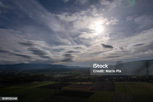 Southern Poland Landscape Mountains Autumn Day Sun Sky Clouds Klodzka Basin Dramatic And Majestic Scenery Stock Photo - Download Image Now