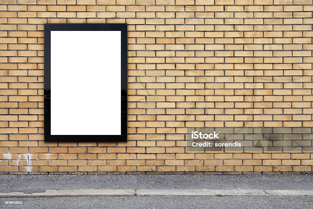 Panneau d'affichage vierge XL - Photo de Mur d'enceinte libre de droits