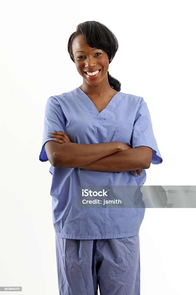 Infirmière afro-américain souriant - Photo de Afro-américain libre de droits