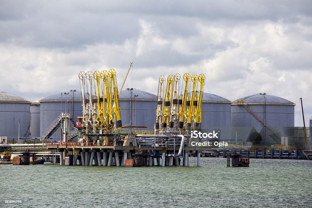 Déchargement installation pour supertankers - Photo de Décharger libre de droits