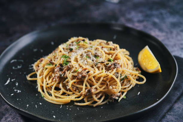 istock Mediterranean Canned Mackerel Spaghetti Pasta 1818944645
