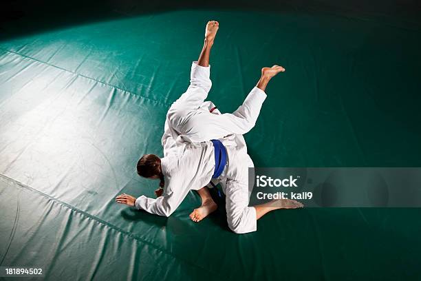 Jiujitsu Omopalata Escape Stock Photo - Download Image Now - Jujitsu, Men, Brazilian Jiu-Jitsu