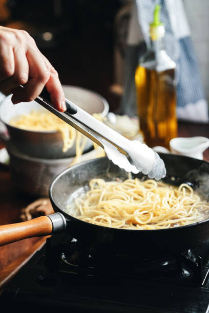 istock Preparing Mediterranean Canned Mackerel Spaghetti Pasta 1818945206