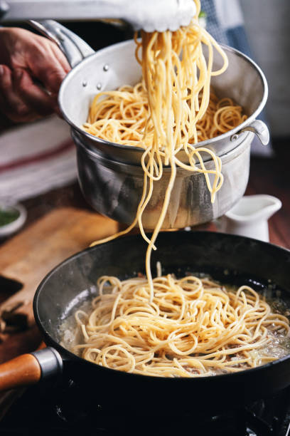 istock Preparing Mediterranean Canned Mackerel Spaghetti Pasta 1818945209