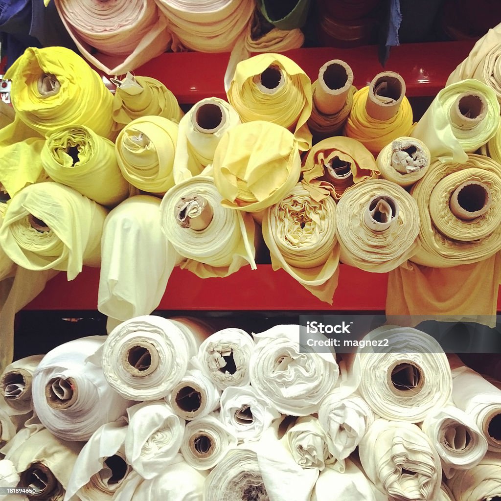 Rolos de tecido - Foto de stock de Algodão - Material Têxtil royalty-free