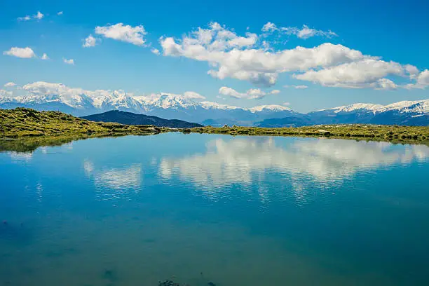 Beautiful lake in mountain on Appennini in Italy.