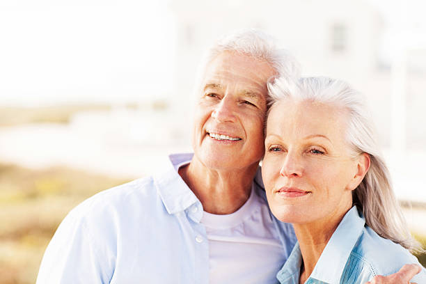 istock Romantic Senior Couple Looking Away 181895321