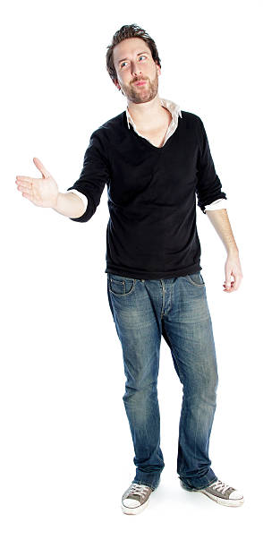 istock Attractive man wearing casual clothes isolated on a white background 181895327