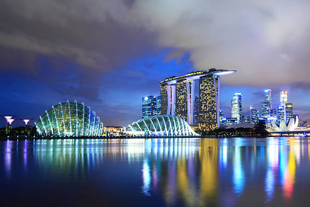 istock Singapore city skyline at night 181895632
