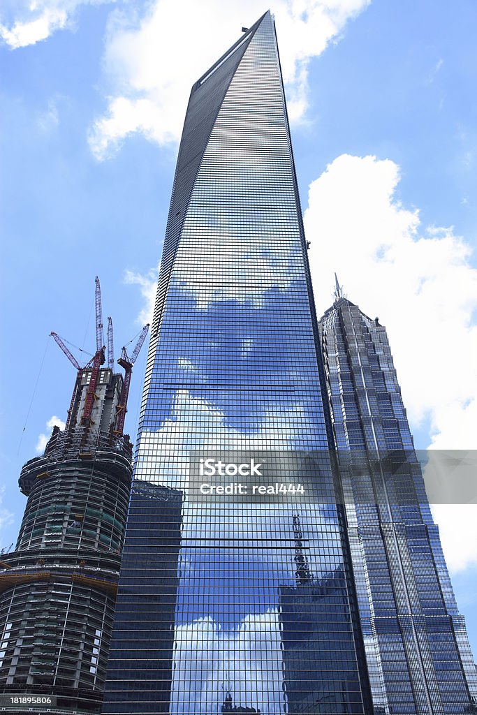 상하이 고층 건물 - 로열티 프리 0명 스톡 사진