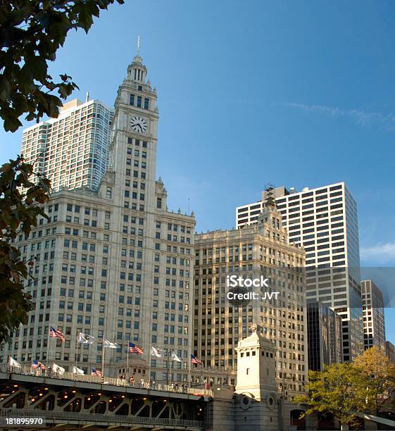 Wrigley Building Michigan Avenue Chicago Stock Photo - Download Image Now - Architecture, Building Exterior, Built Structure