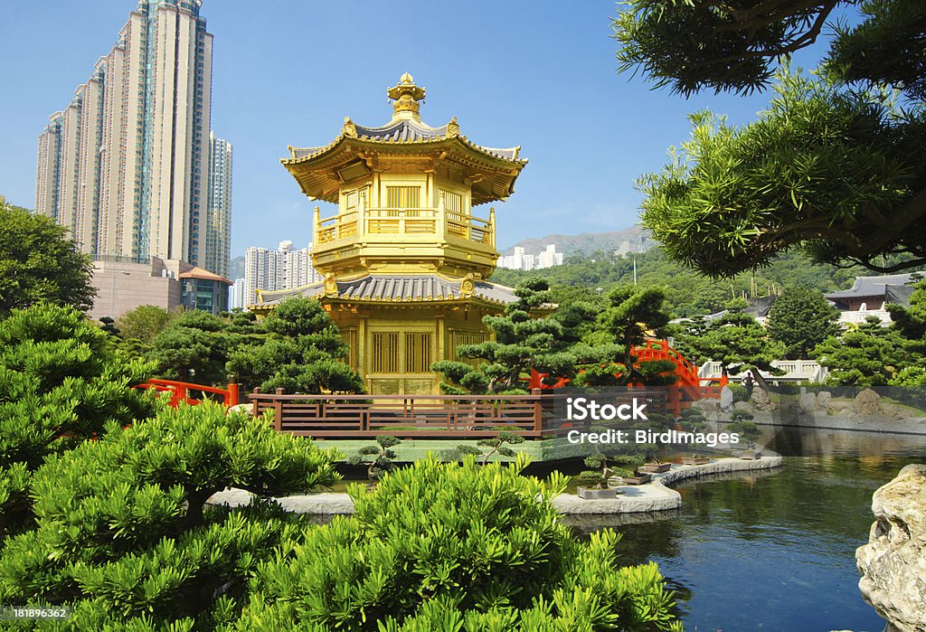 Nan Lian Garden Pagode-Hong Kong - Foto de stock de Arranha-céu royalty-free