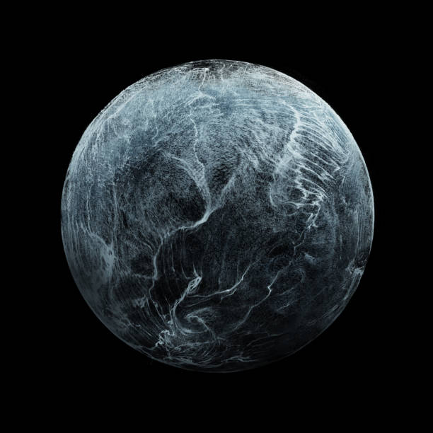 istock Abstract fluid, Water in sphere. particles flowing around sphere. Turbulent particles bursting, swirling around ball. Perfect for overlay and logos. 1818970772