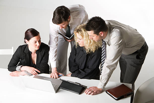 Business team in the office stock photo