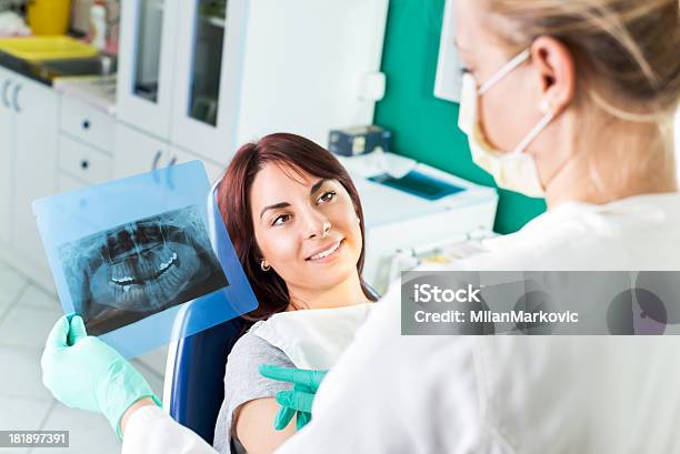 치과 X선 표시중 환자의 2명에 대한 스톡 사진 및 기타 이미지 - 2명, 건강 진단, 건강관리와 의술