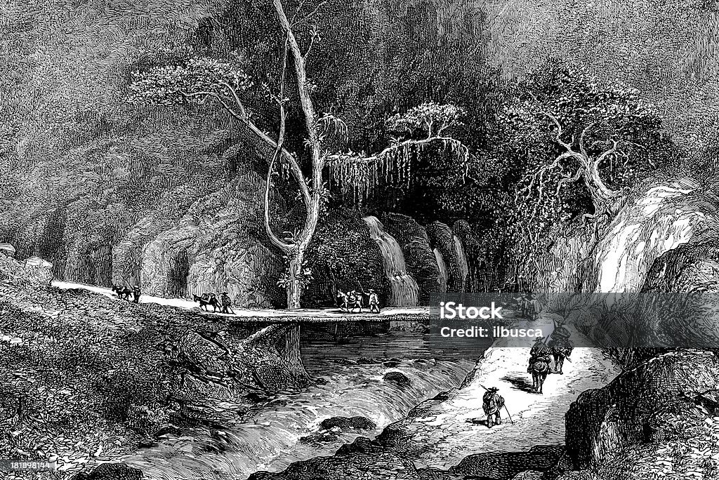 Chirajara falls in Kolumbien - Lizenzfrei Kolumbien Stock-Illustration