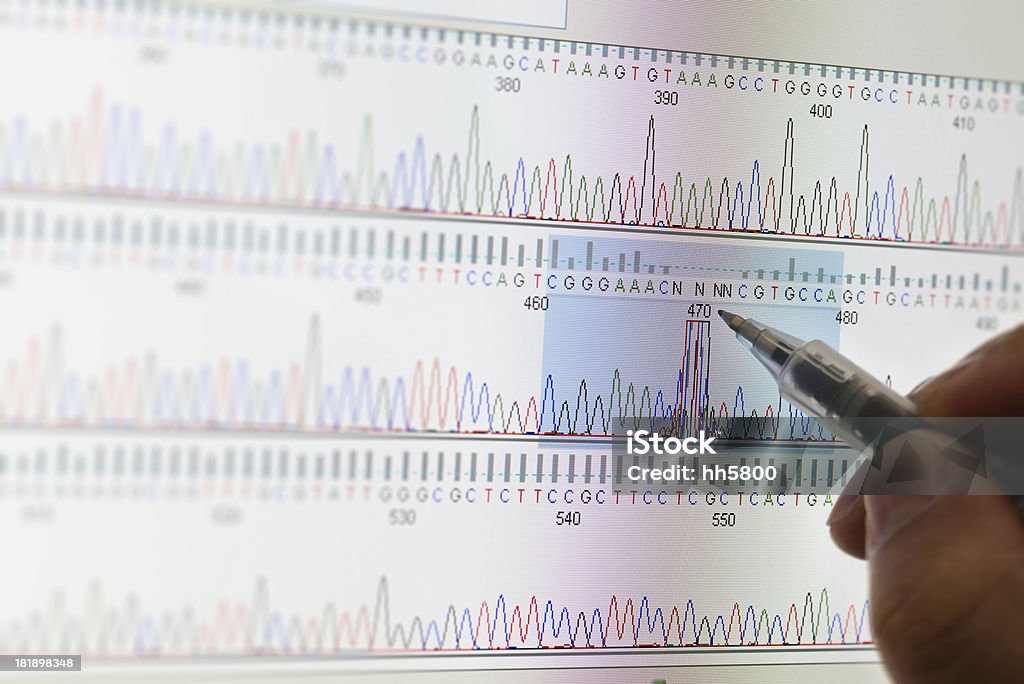 Resultados de secuenciación - Foto de stock de ADN libre de derechos