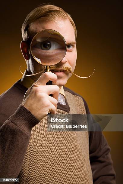 Detective Stock Photo - Download Image Now - Magnifying Glass, Eye, Loupe