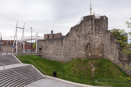 Southampton Old Town Walls, defensive structures built around the town in southern England