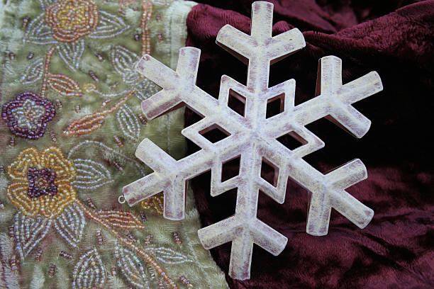elegant snowflake stock photo