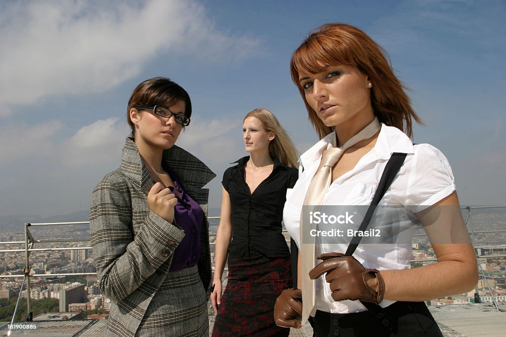 Businesswomen Beautiful women on the top of the world Adult Stock Photo